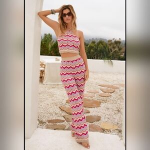 NWT Anthropologie Knit Set Capittana Thalia Knitted Multicolor Cover-Up Set M/L